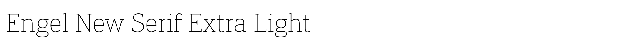 Engel New Serif Extra Light image